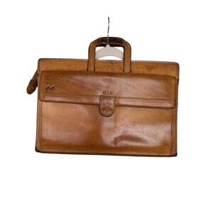 VTG HARTMANN LEATHER ATTACHE PORTFOLIO BRIEFCASE Belting Tan Retractable Handles
